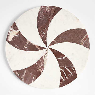 Red and White Marble Peppermint Serveboard