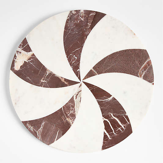 Red and White Marble Peppermint Serveboard