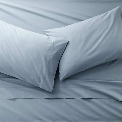 400 Thread Count Percale Blue Twin, Sheets For Twin Xl Bed