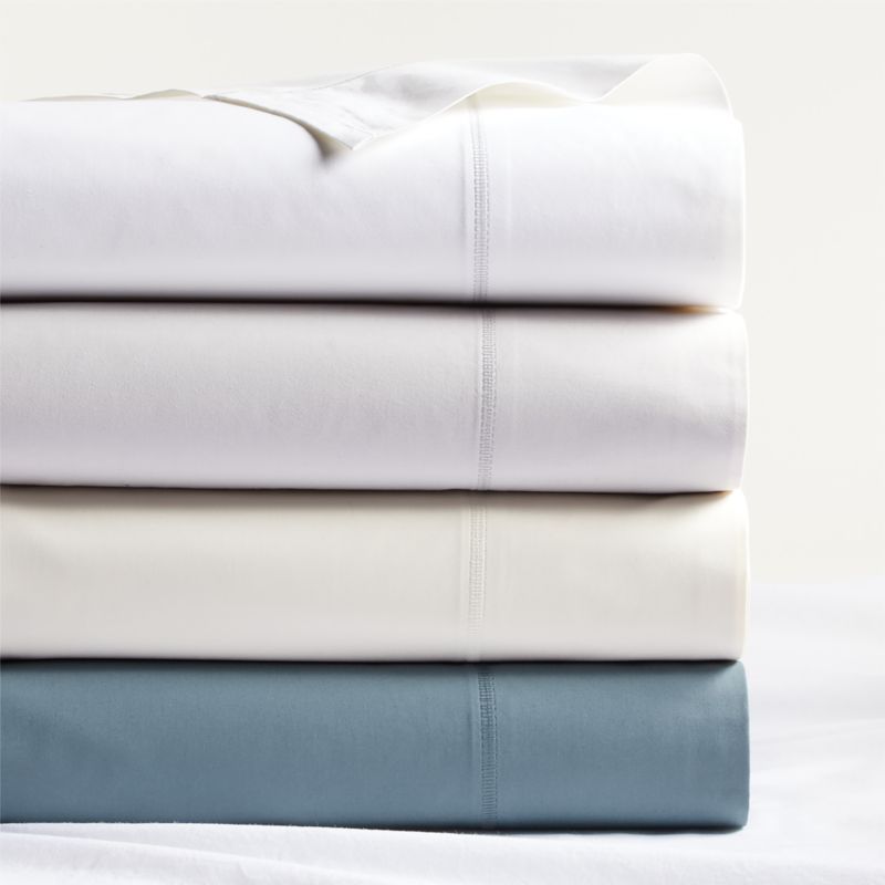 Favorite Organic Cotton Percale Dove Grey Full Bed Sheet Set - image 1 of 4