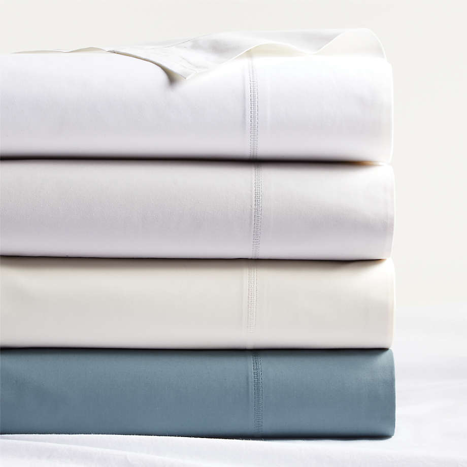 Favorite Organic Cotton Percale Blue Bed Sheet Sets