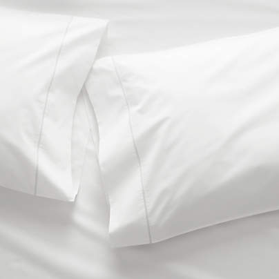 Organic 400 Thread Count Percale White California King Sheet Set +