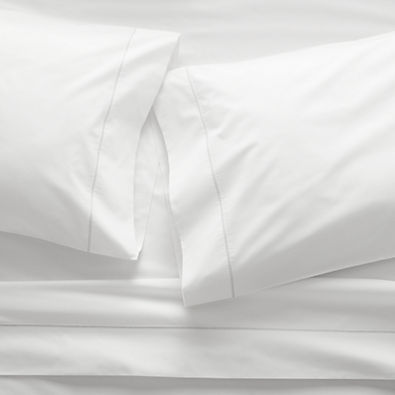 View 400 Thread Count Percale White King Sheet Set details