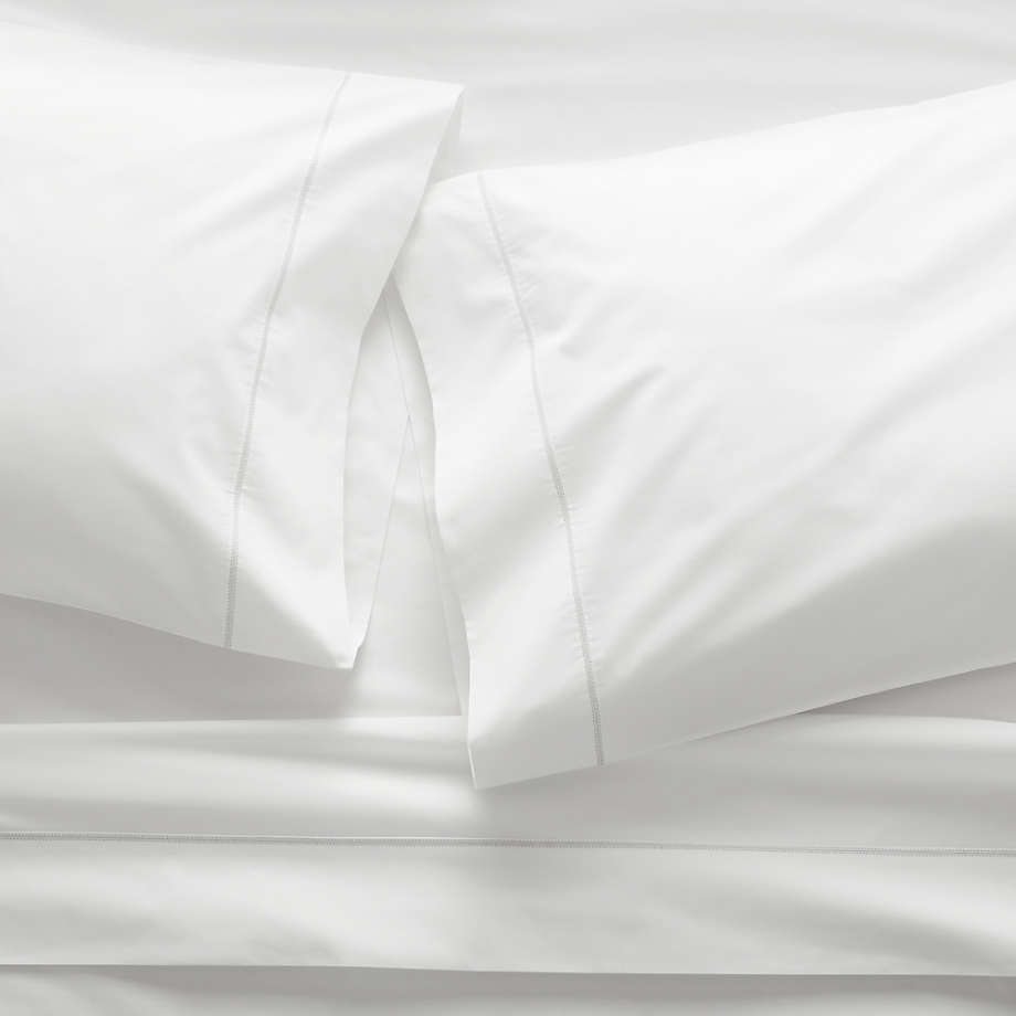 2 white pillow cases