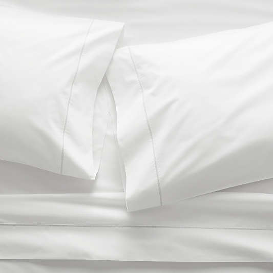 400 Thread Count Percale White Full Sheet Set