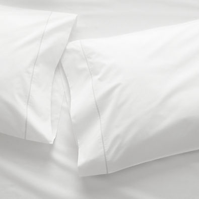 View Favorite Organic Cotton Percale White Standard Pillowcases, Set of 2 details