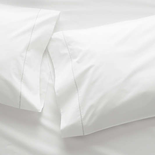 Favorite Organic Cotton Percale White Pillowcases, Set of 2