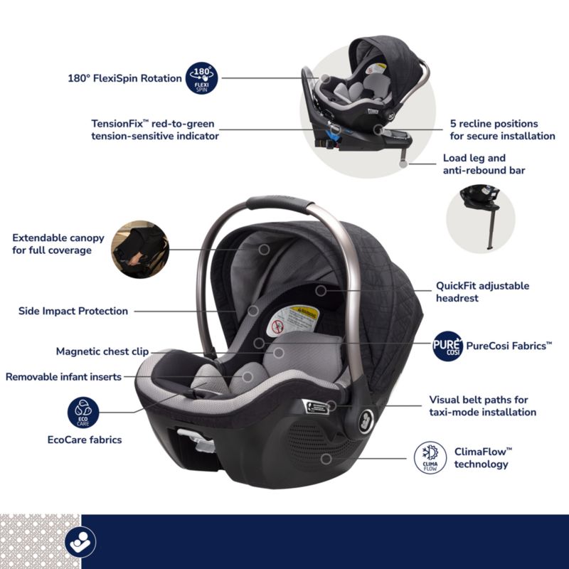 Maxi-Cosi ® Peri ™ Onyx Heritage 180 Rotating Infant Car Seat - image 7 of 7