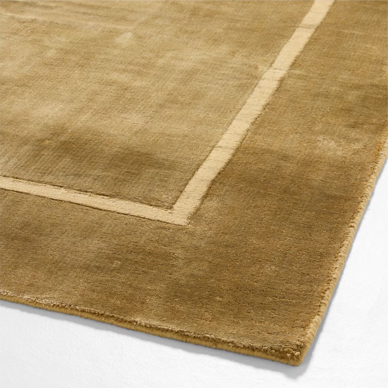 Perpetuum Viscose Ocher Yellow Area Rug 12'x15' by Athena Calderone - image 5 of 6