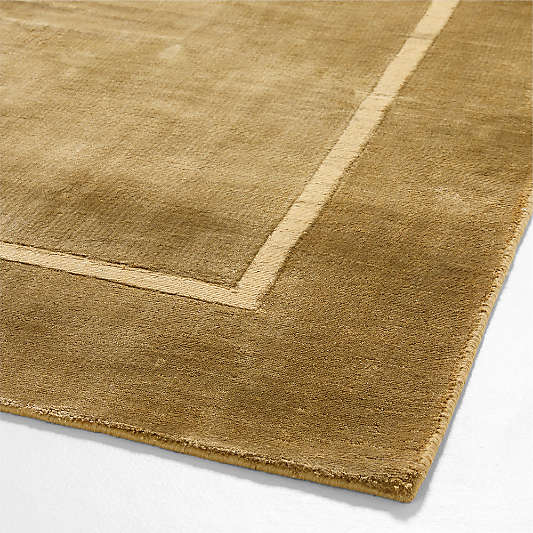 Perpetuum Viscose Ocher Yellow Area Rug by Athena Calderone