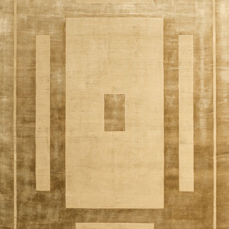 Perpetuum Viscose Ocher Yellow Area Rug 12'x15' by Athena Calderone - image 0 of 6