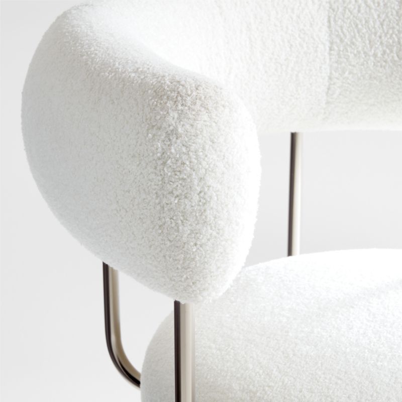 Perri White Shearling Office Chair - image 4 of 7