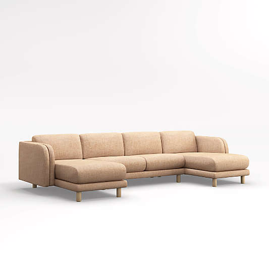 Pershing 3-Piece U-Shaped Chaise Sectional Sofa