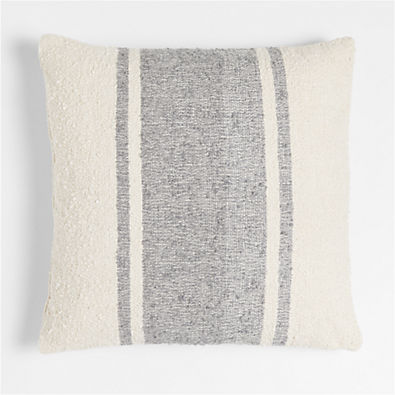 View Persimmon 23"x23" Grey Stripe Outdoor Pillow by Leanne Ford details