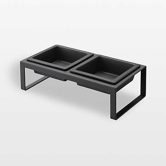 Yamazaki Tall Black Pet Food Bowl