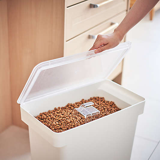 Yamazaki Large White Pet Food Holder