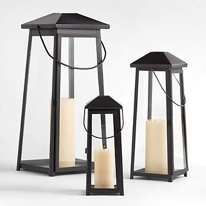 Petaluma Black Metal Outdoor Lanterns