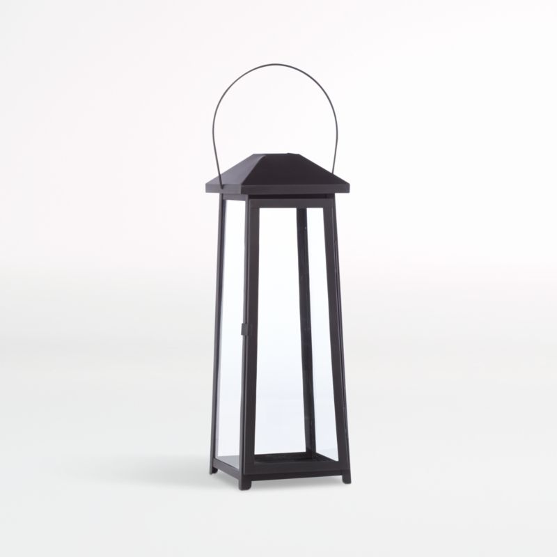 Petaluma Black Metal Outdoor Lantern 28"