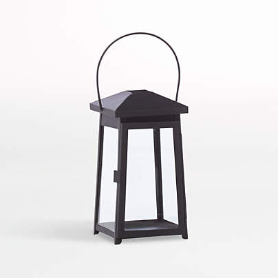 Petaluma Black Metal Outdoor Lantern 12"