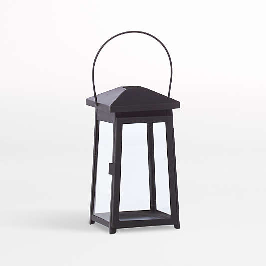 Petaluma Black Metal Outdoor Lantern 12"