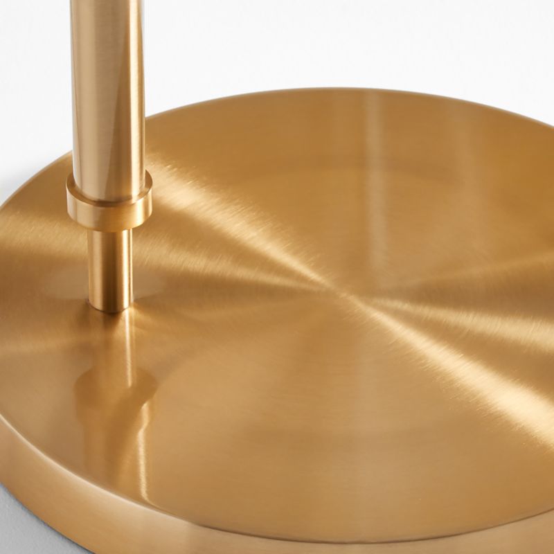 Petite Brass Adjustable Arc Floor Lamp