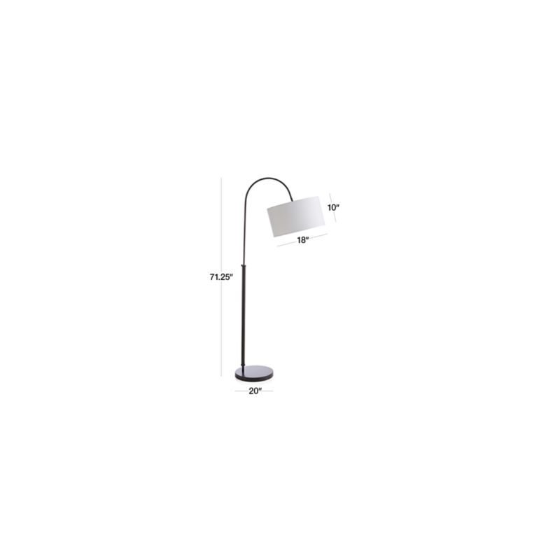 Petite Bronze Adjustable Arc Floor Lamp