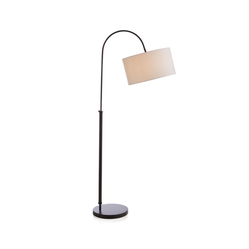 Petite Bronze Adjustable Arc Floor Lamp