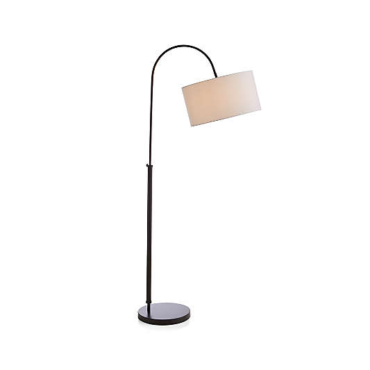 Petite Bronze Adjustable Arc Floor Lamp