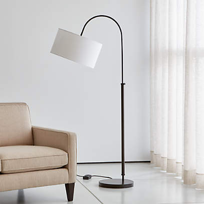Petite Bronze Adjustable Arc Corner, Arc Floor Lamp Stand