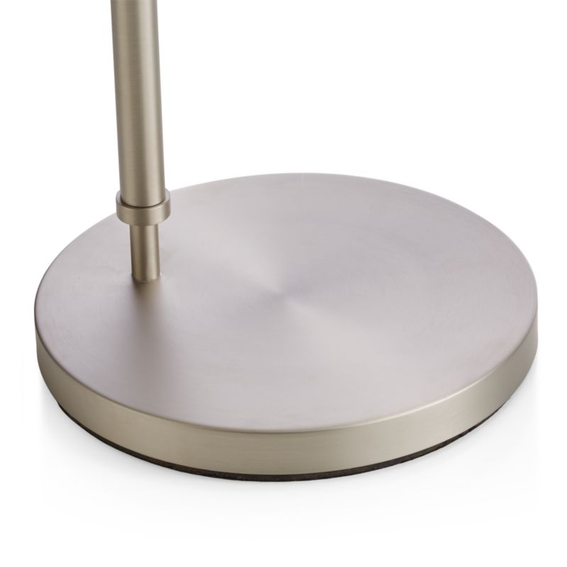 Petite Brushed Nickel Adjustable Arc Floor Lamp