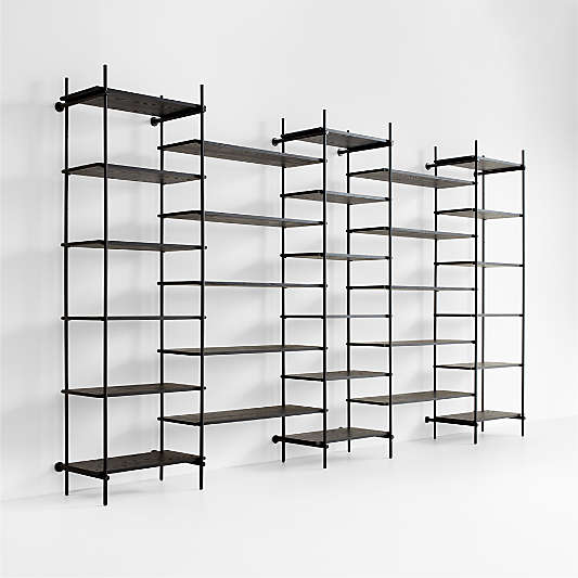 Petra Black Oak Wood Narrow Shelf