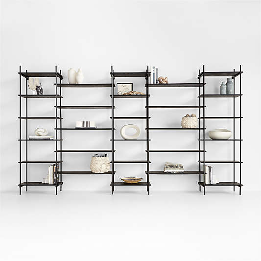 Petra Black Oak Wood Narrow Shelf