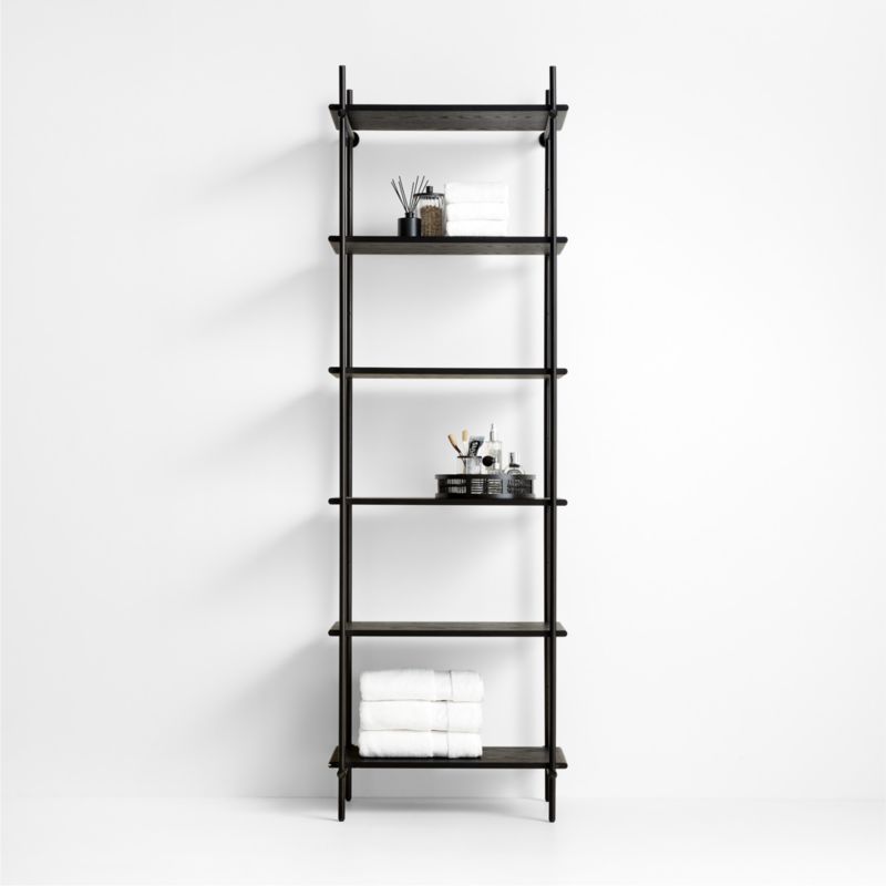 Tall skinny deals black shelf