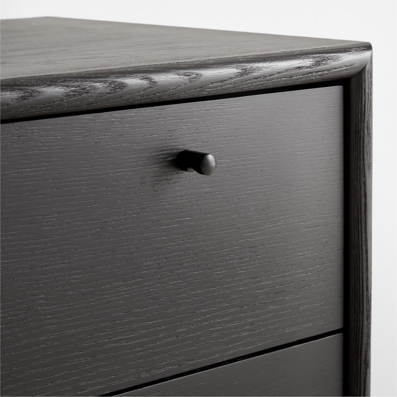 Petra Black Oak Wood and Metal Wall-Mounted Storage Cabinet - image 5 of 9