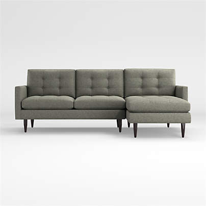 Petrie 2-Piece Right-Arm Chaise Midcentury Sectional Sofa