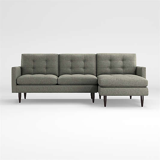 Petrie 2-Piece Right-Arm Chaise Midcentury Sectional Sofa