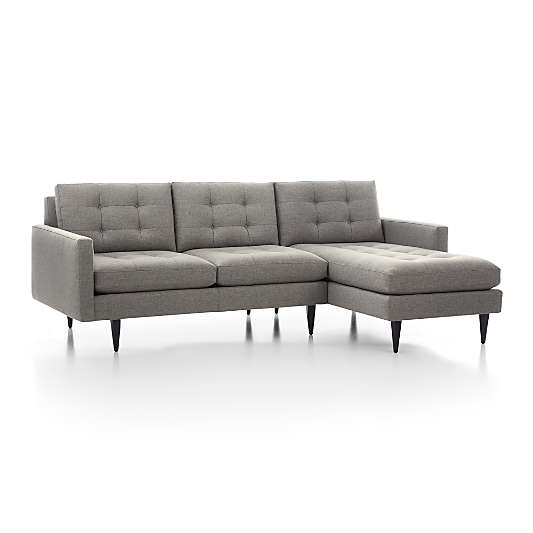 Petrie 2-Piece Right-Arm Chaise Midcentury Sectional Sofa