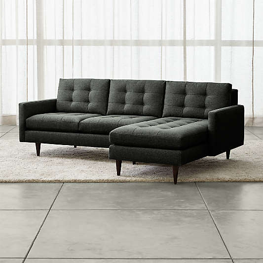 Petrie 2-Piece Right Arm Chaise Midcentury Sectional Sofa