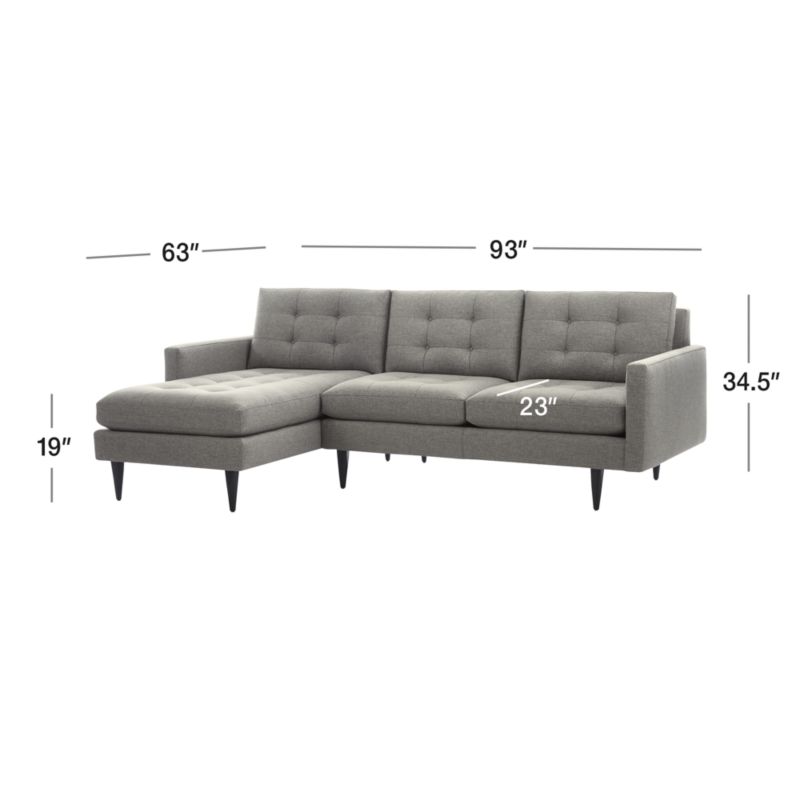 View Petrie 2-Piece Left-Arm Chaise Midcentury Sectional Sofa - image 2 of 5