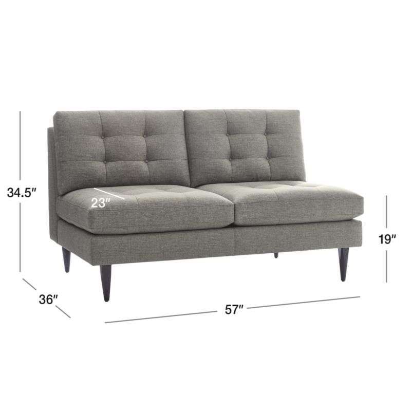 View Petrie Midcentury Armless Loveseat - image 2 of 6