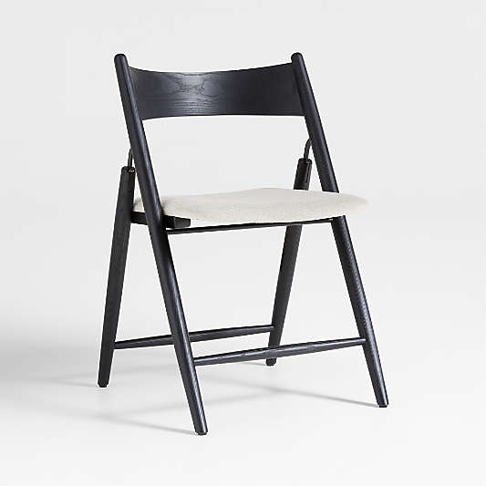 Petrie Black Ash Wood Folding Dining Side Chair