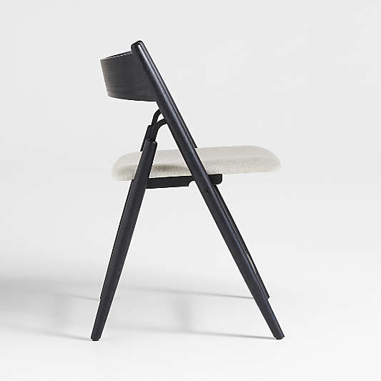 Petrie Black Ash Wood Folding Dining Side Chair