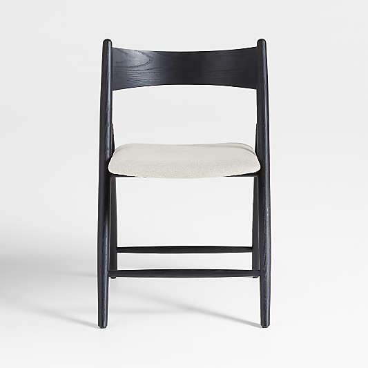 Petrie Black Ash Wood Folding Dining Side Chair