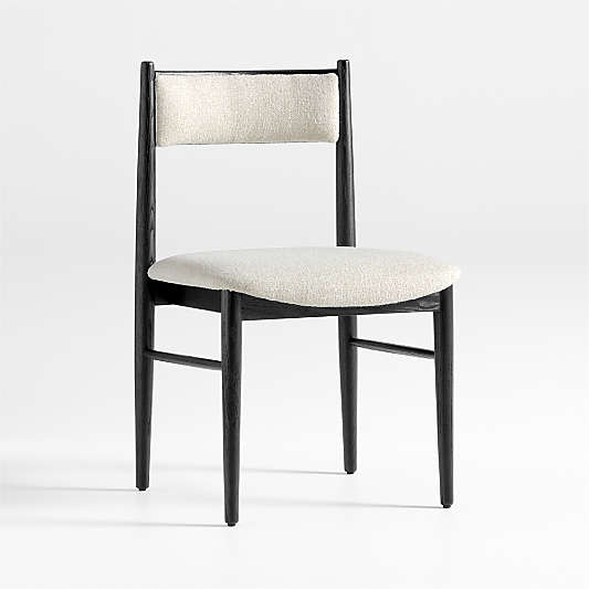 Petrie Black Ash Upholstered Dining Chair with Performance Fabric