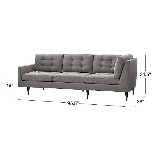 Petrie Midcentury Left-Arm Corner Sofa