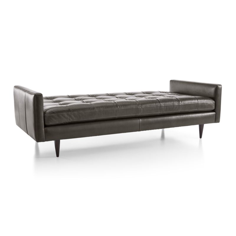 Petrie Leather Midcentury Daybed - image 3 of 5