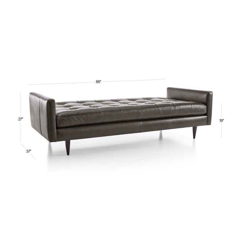 View Petrie Leather Midcentury Daybed - image 2 of 6