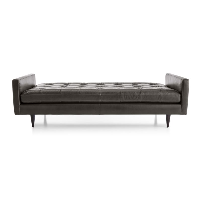 Petrie Leather Midcentury Daybed - image 2 of 5