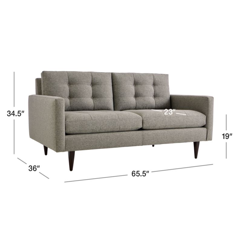 Petrie Midcentury Loveseat + Reviews | Crate & Barrel