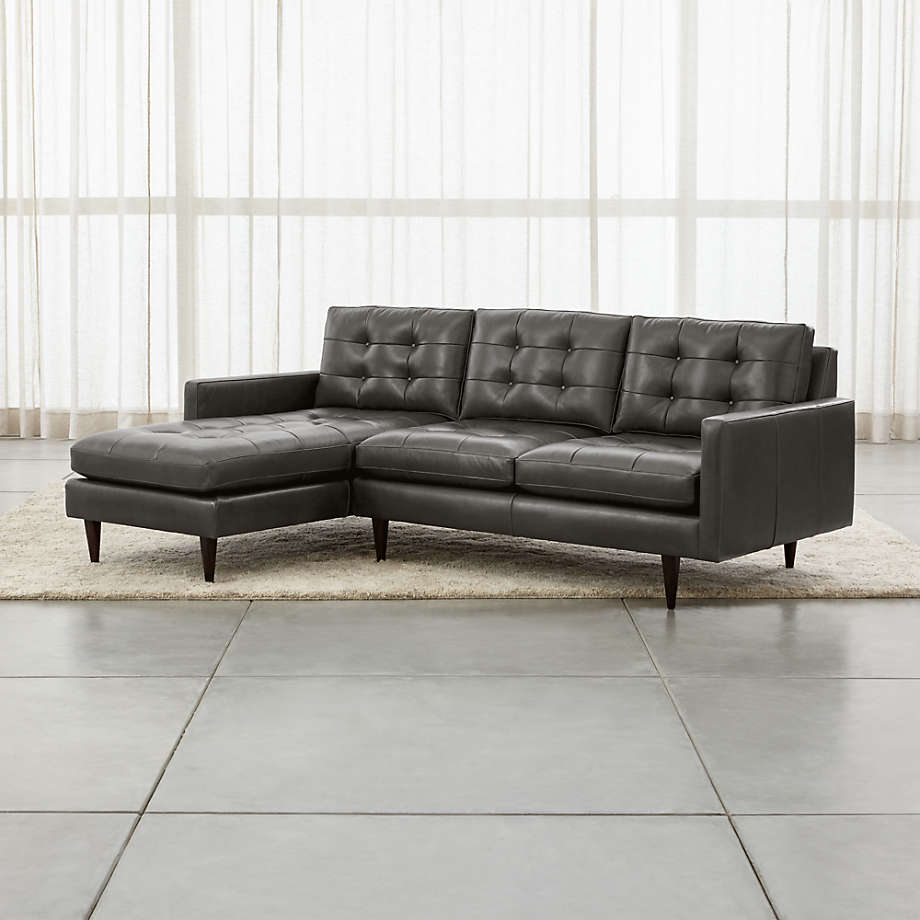 Leather left outlet chaise sectional